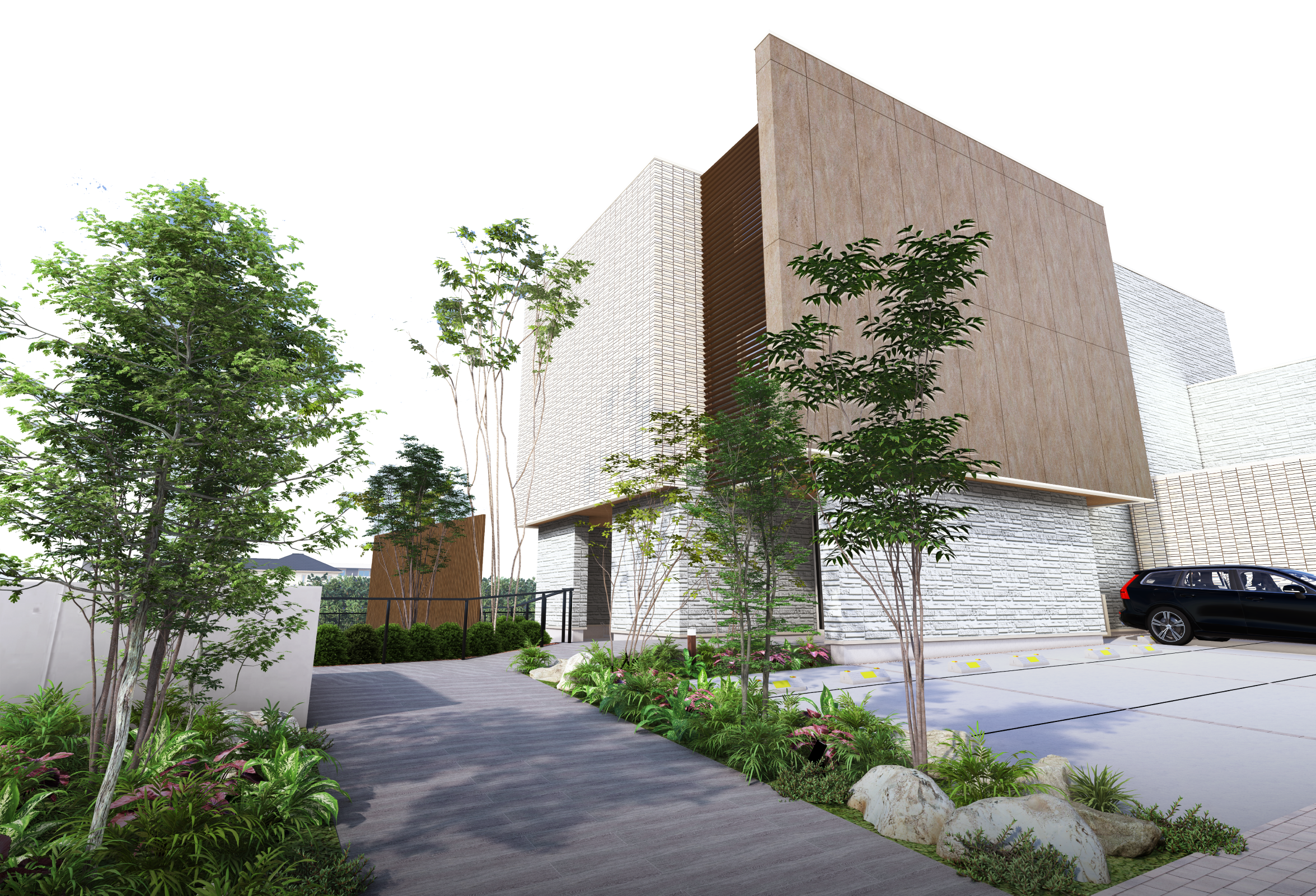 建築美の中に、豊かな時を映し出す低層レジデンス。