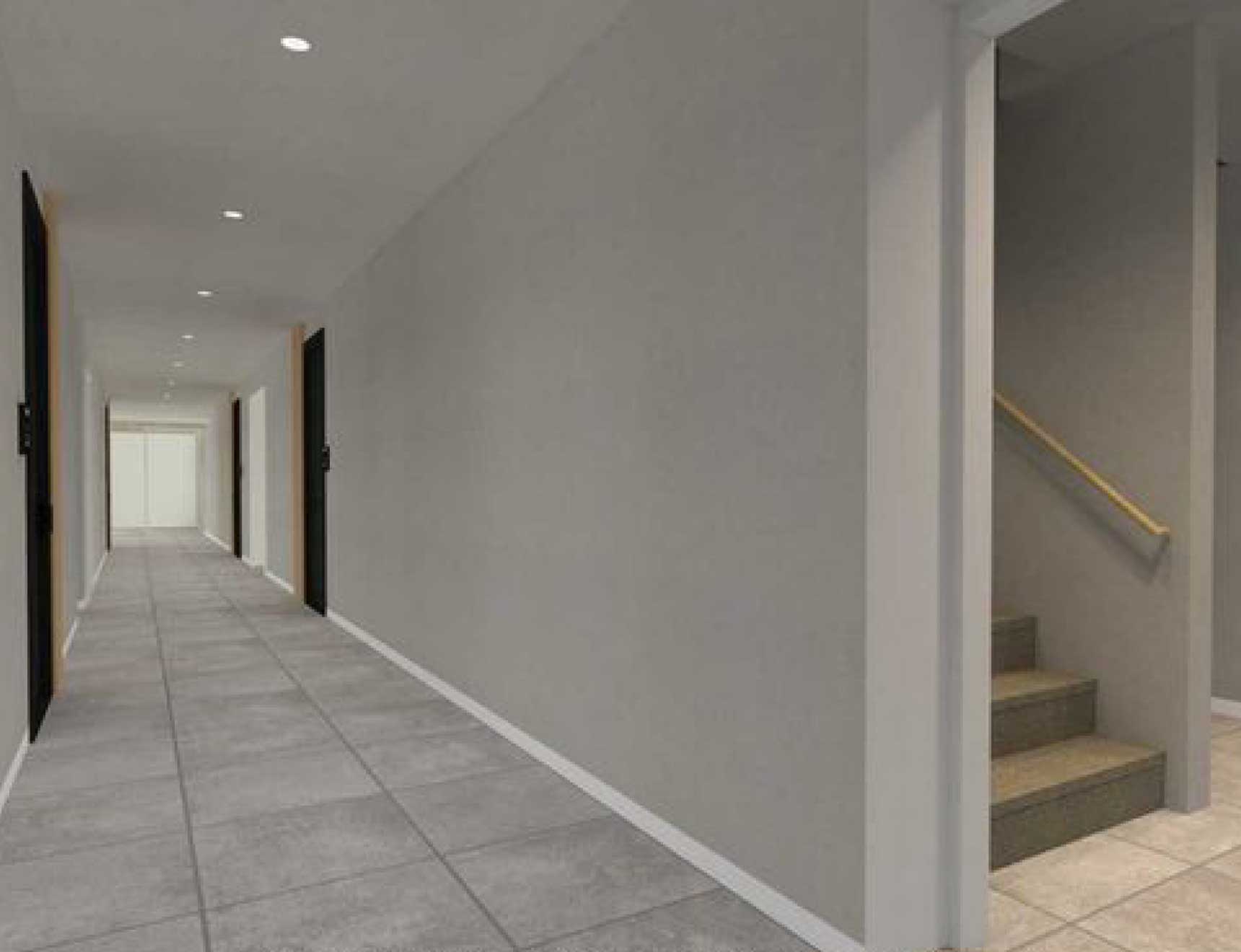 内廊下完成予想パース