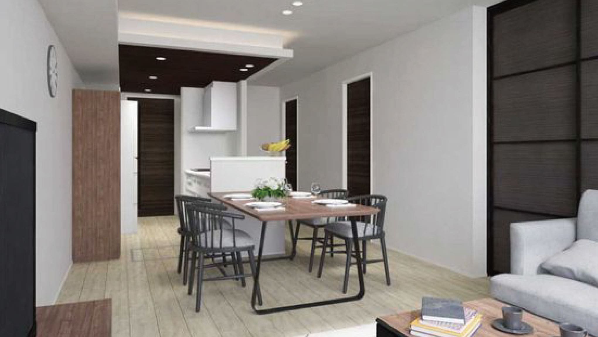 101号室 Living Dining Kitchen モデルルーム