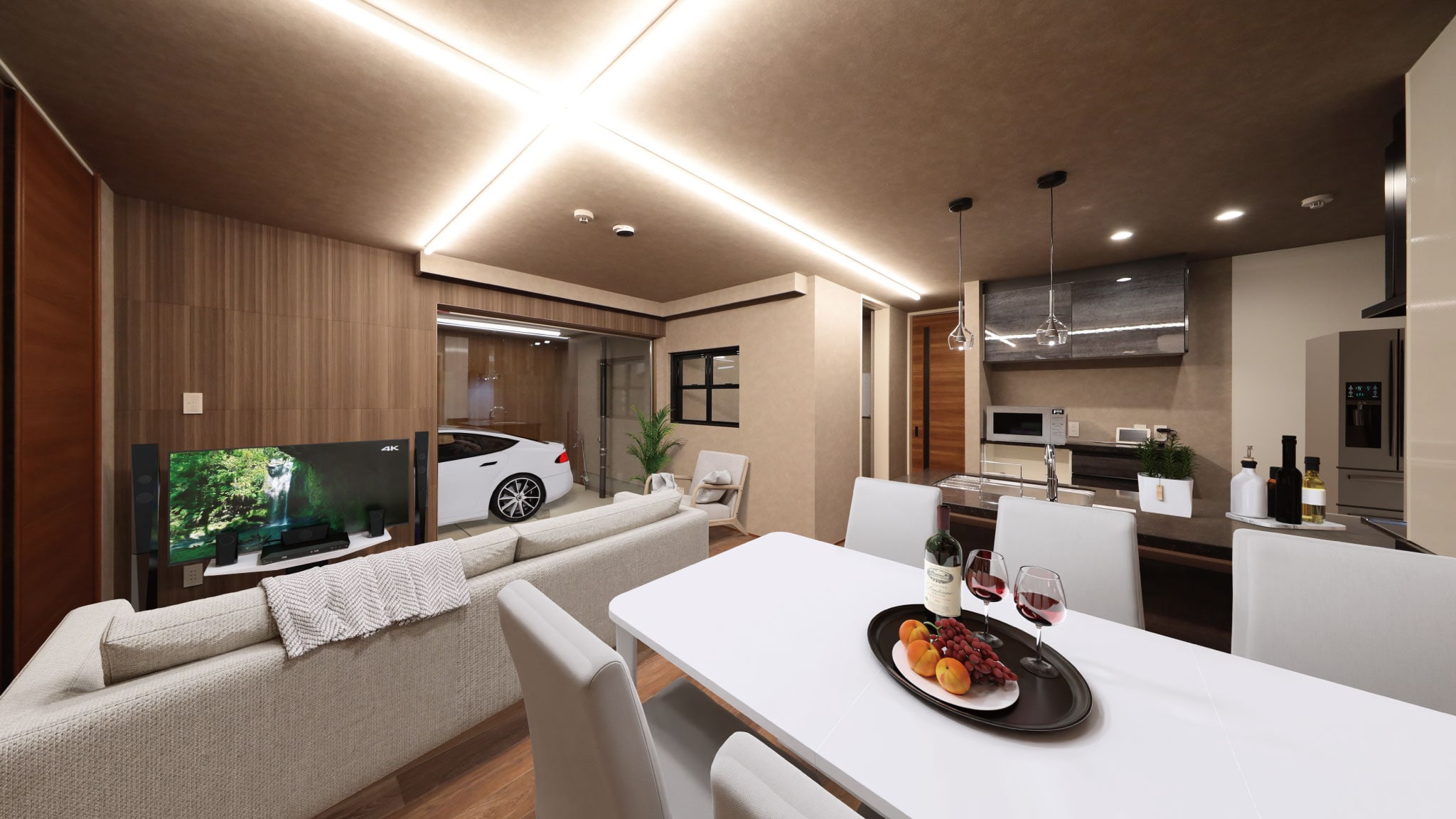 Atype Living Dining Kitchen ※家具・調度品はCG合成です。