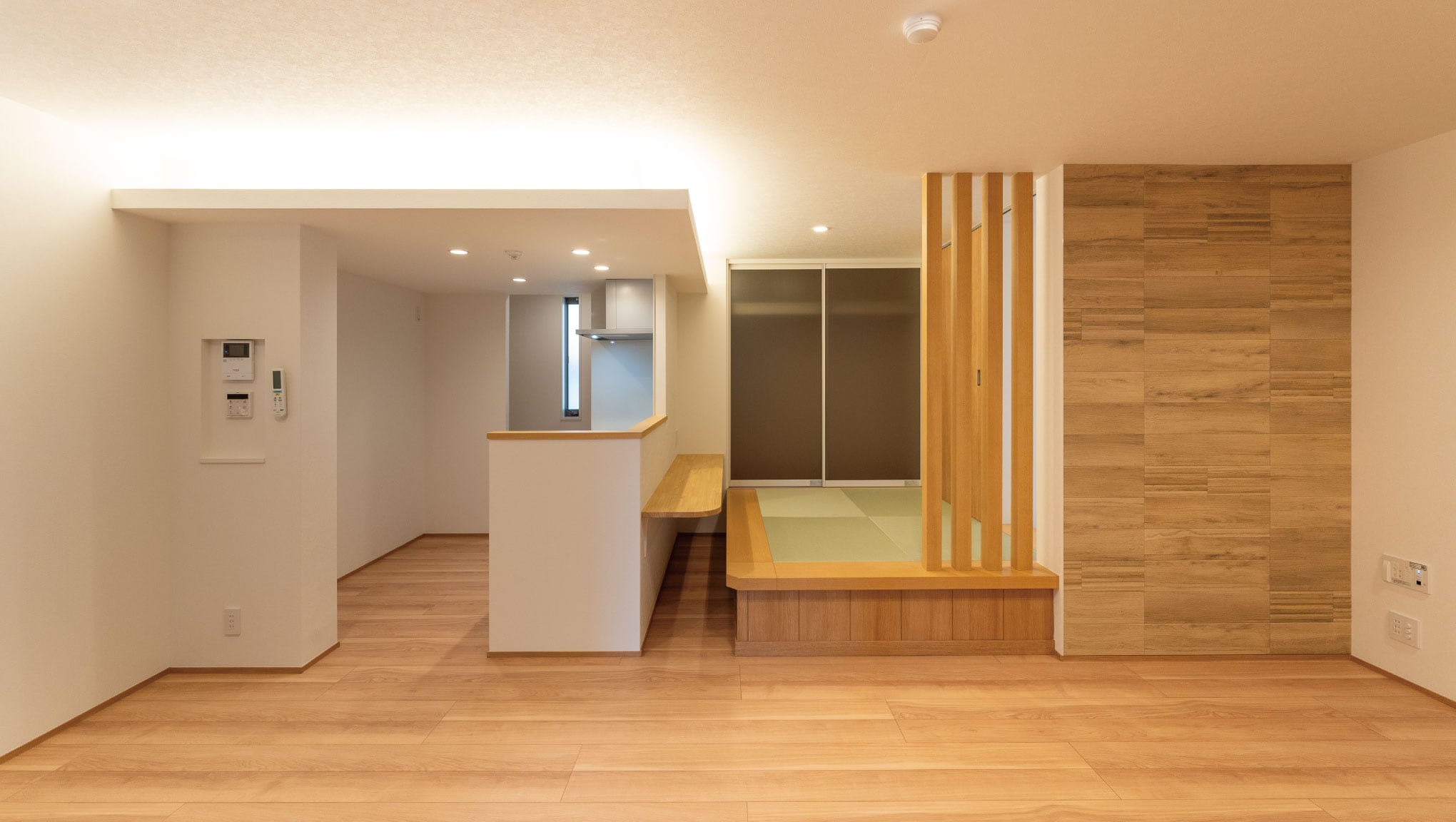 101号室 Living Dining Kitchen 完成予想パース