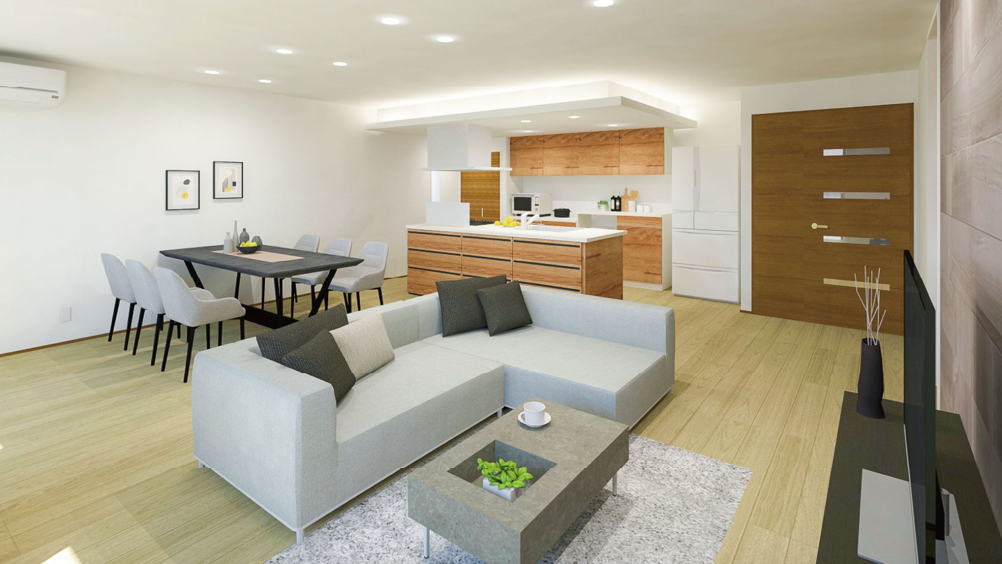 Atype Living Dining Kitchen ※家具・調度品はCG合成です。