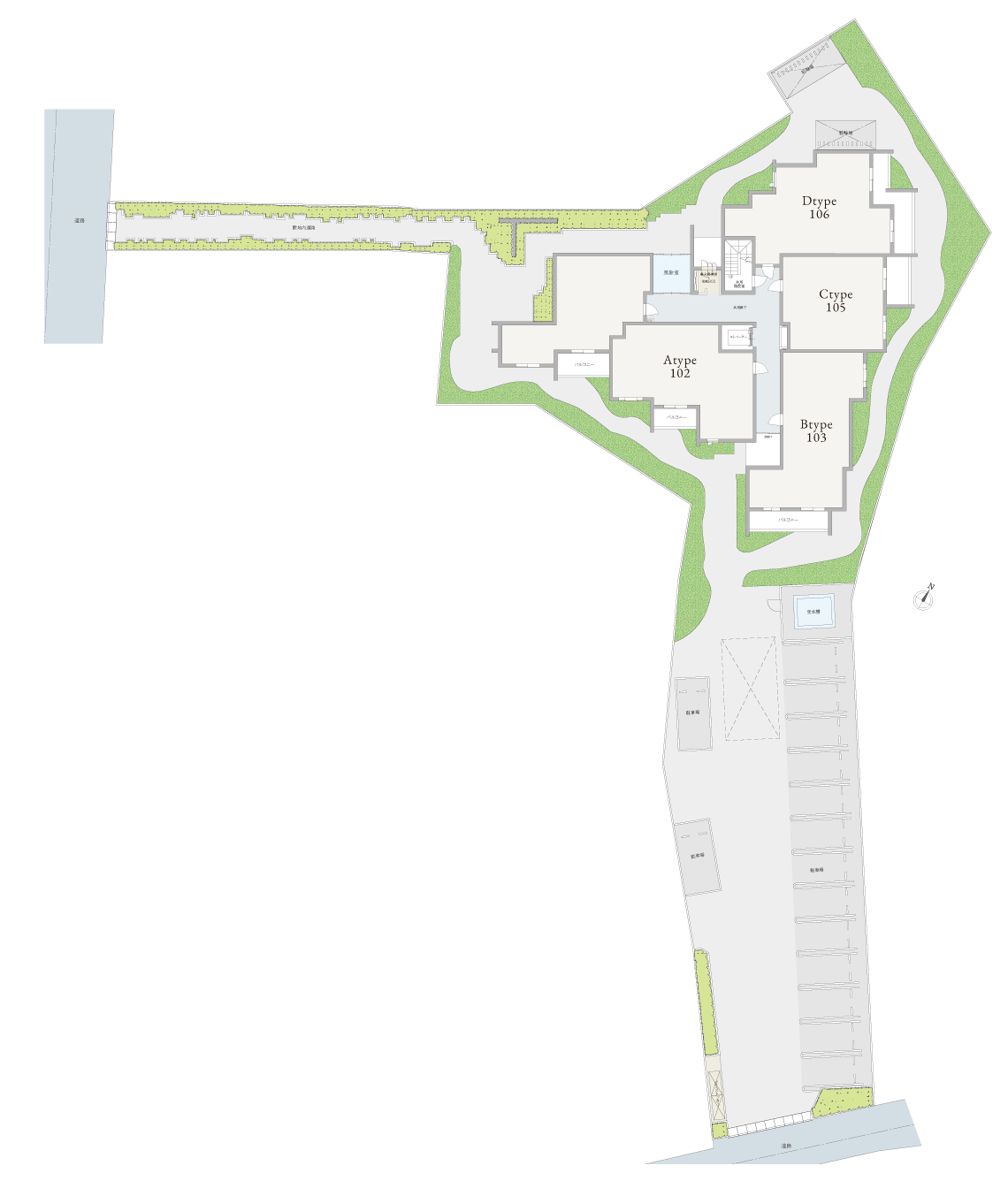 □敷地配置完成予想図