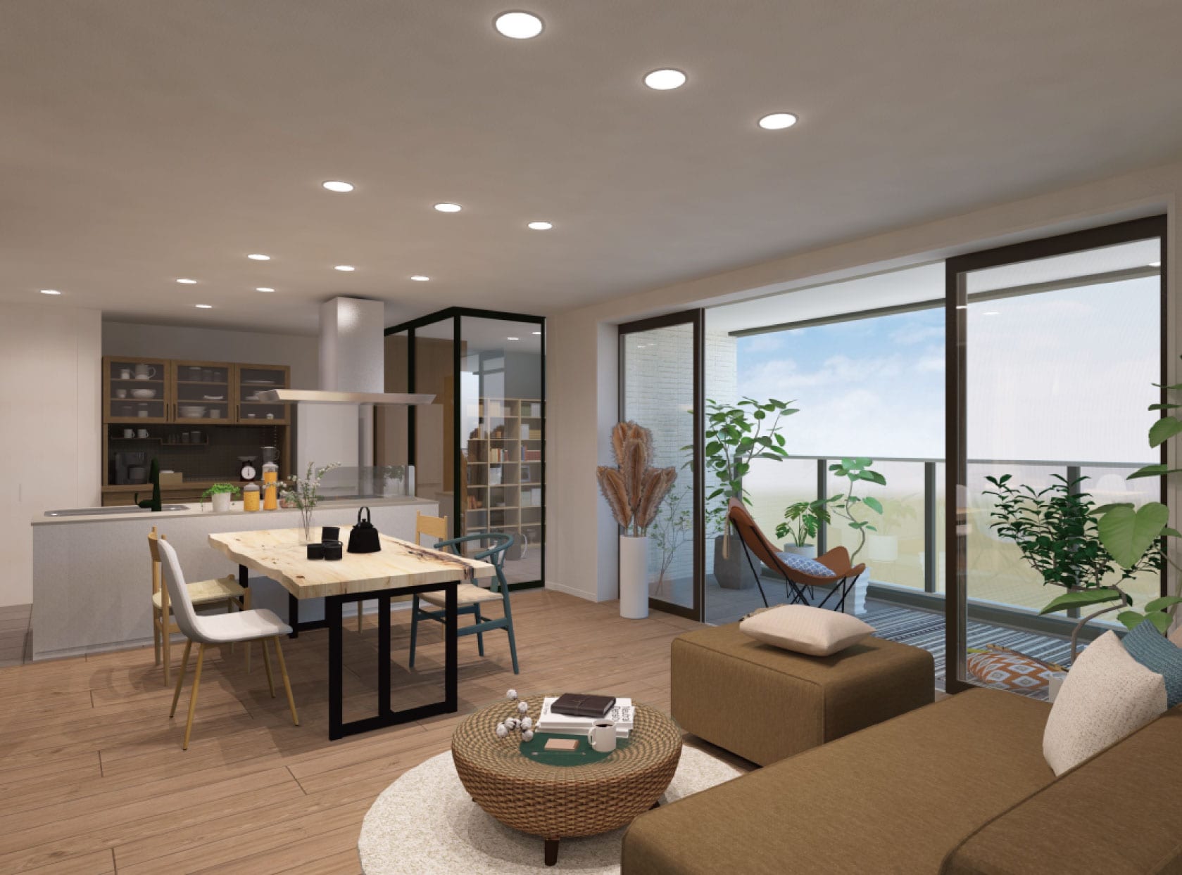 Gtype Living Dining Kitchen
