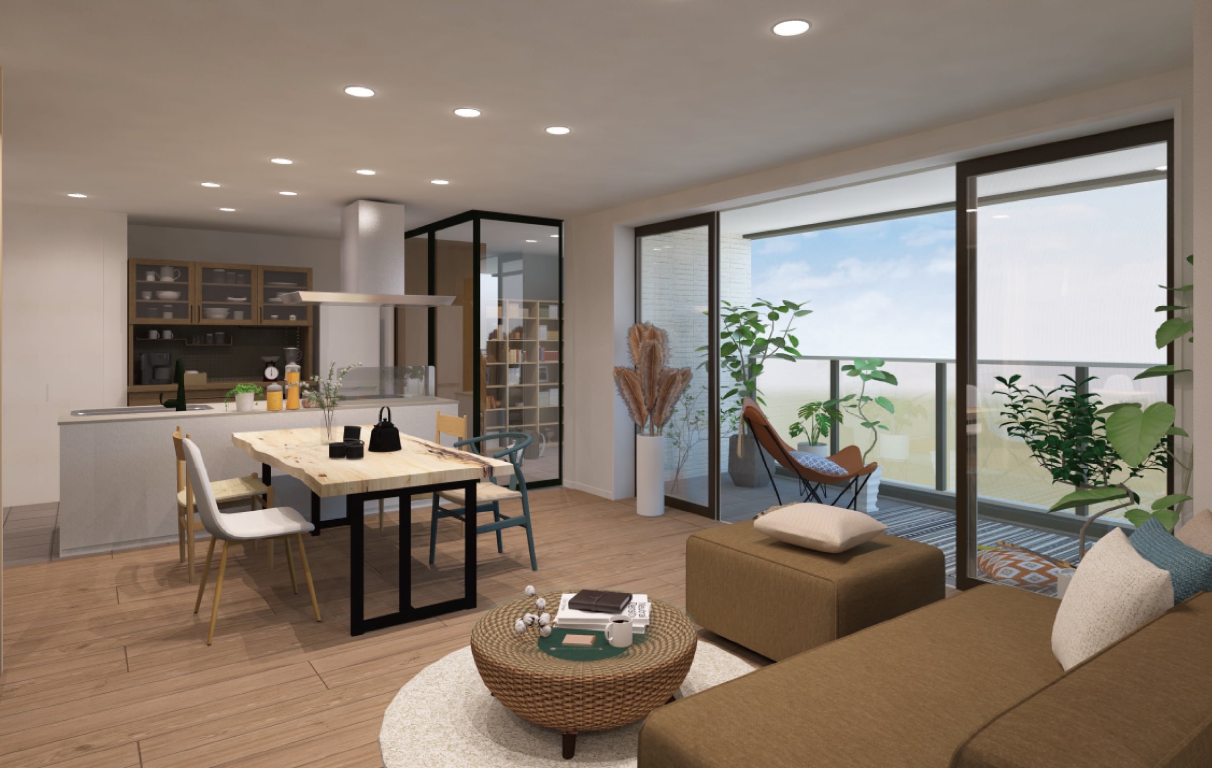Gtype Living Dining Kitchen 完成予想パース